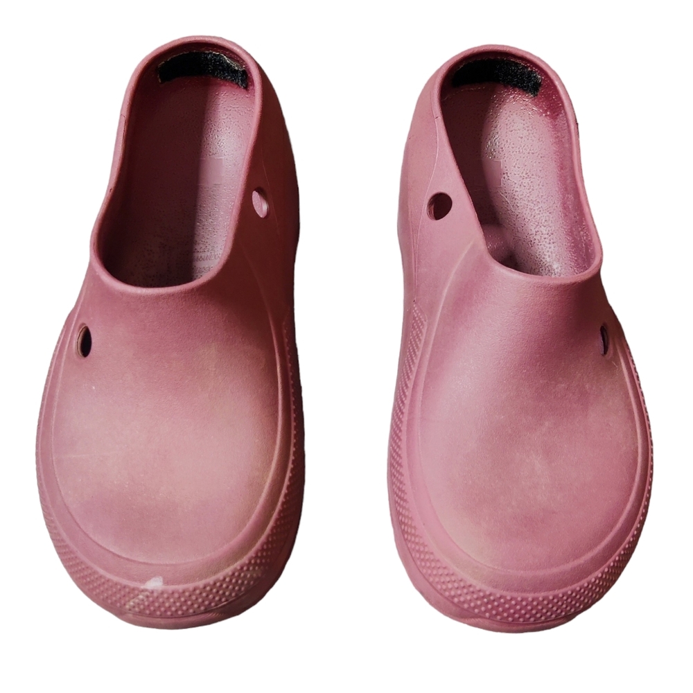 Rare Crocs Solid Two Hole Clogs Clay Brown Women's Size 9 Men's 7. - Picture 2 of 15